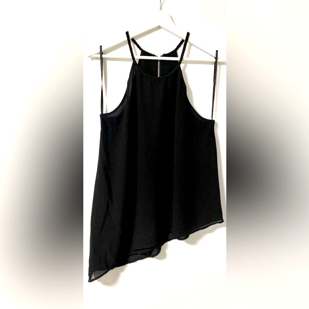NORAH Black Asymmetrical Halter Style Camisole - Size US L